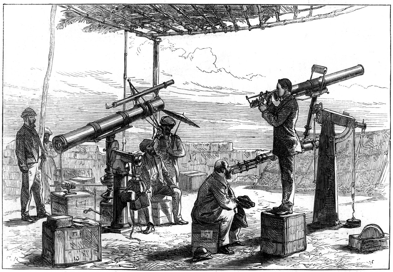 Astronomes attendant une éclipse, Inde, 1872 - Unbekannt
