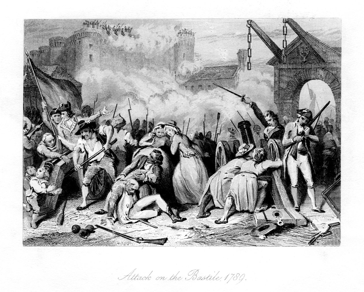 Attaque de la Bastille, 1789, 1845 - Unbekannt