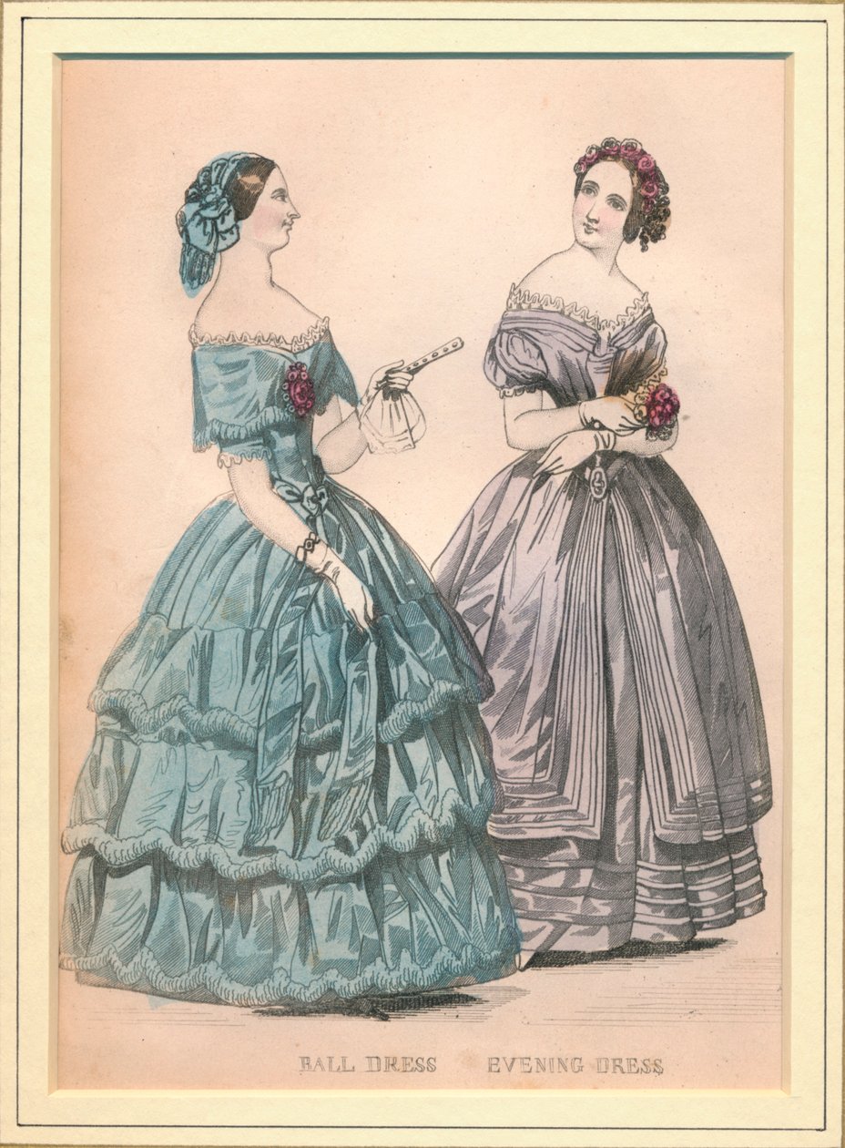 Robe de bal et robe de soirée, 19e siècle - Unbekannt