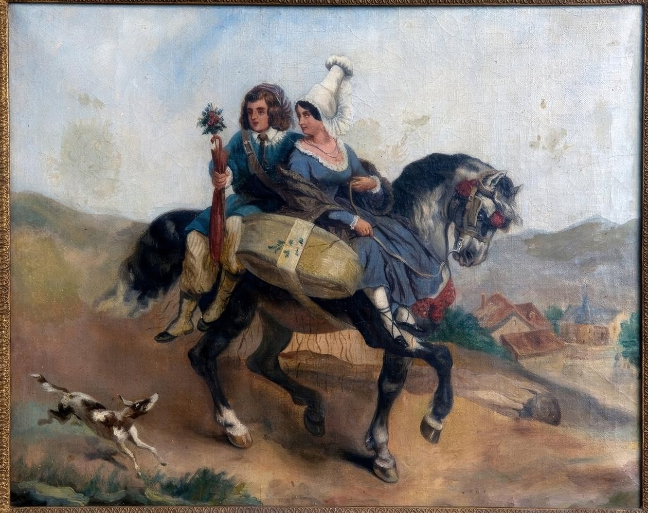 Couple de paysans à cheval - Unbekannt