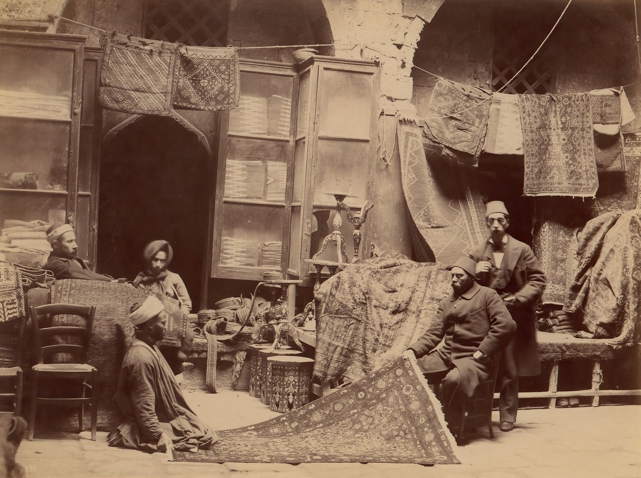 Bazar, marchands de tapis, années 1870 - Unbekannt