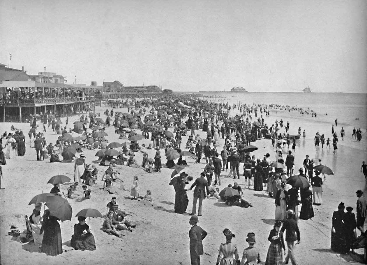 Plage à Atlantic City, New Jersey, vers 1897 - Unbekannt