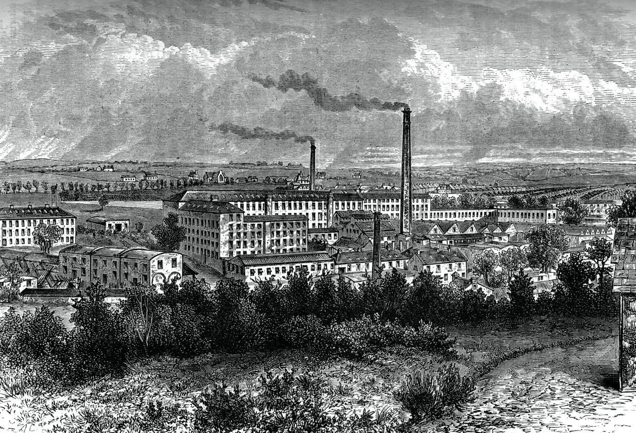 Moulins et village de Bessbrook, Comté d