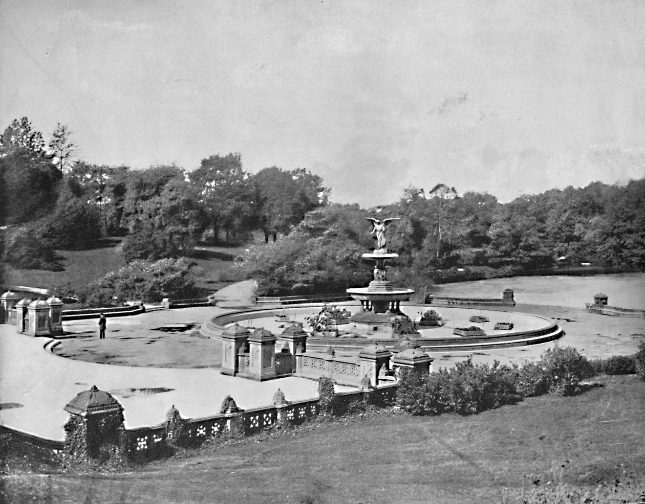 Fontaine Bethesda, Central Park, New York, vers 1897 - Unbekannt