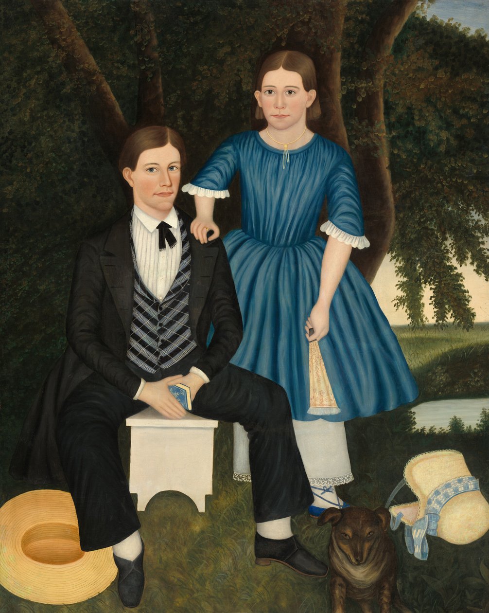 Frère et sœur, vers 1845 - Unbekannt