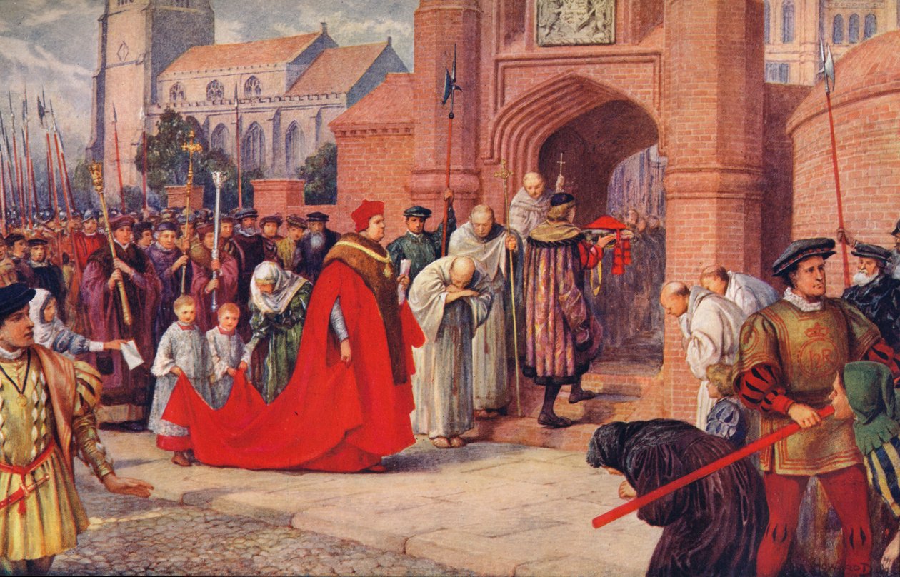 Le cardinal Wolsey entrant peut-être dans le palais de Hampton Court, 1917 - Unbekannt
