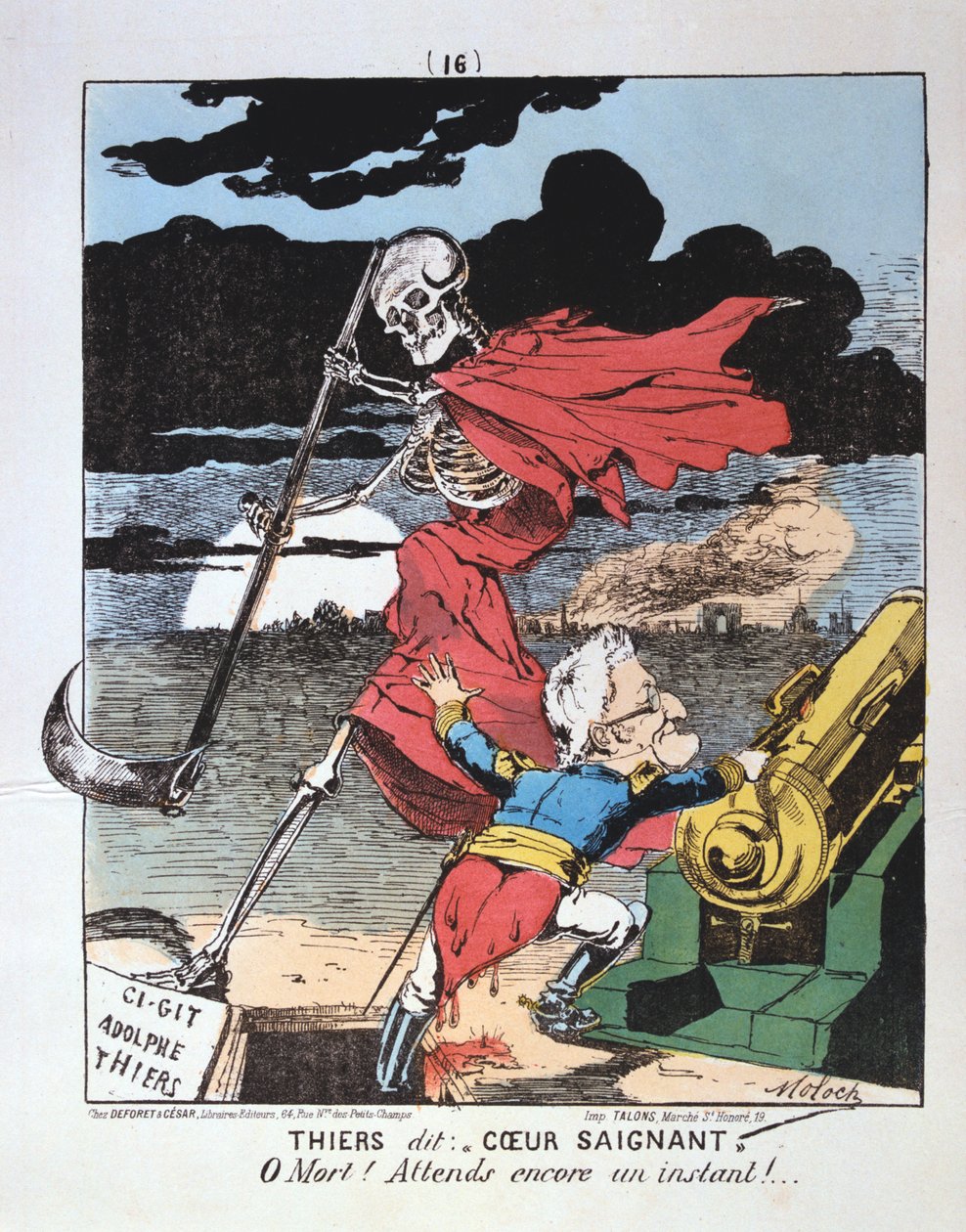 Caricature contre Adolphe Thiers, 1871 - Unbekannt