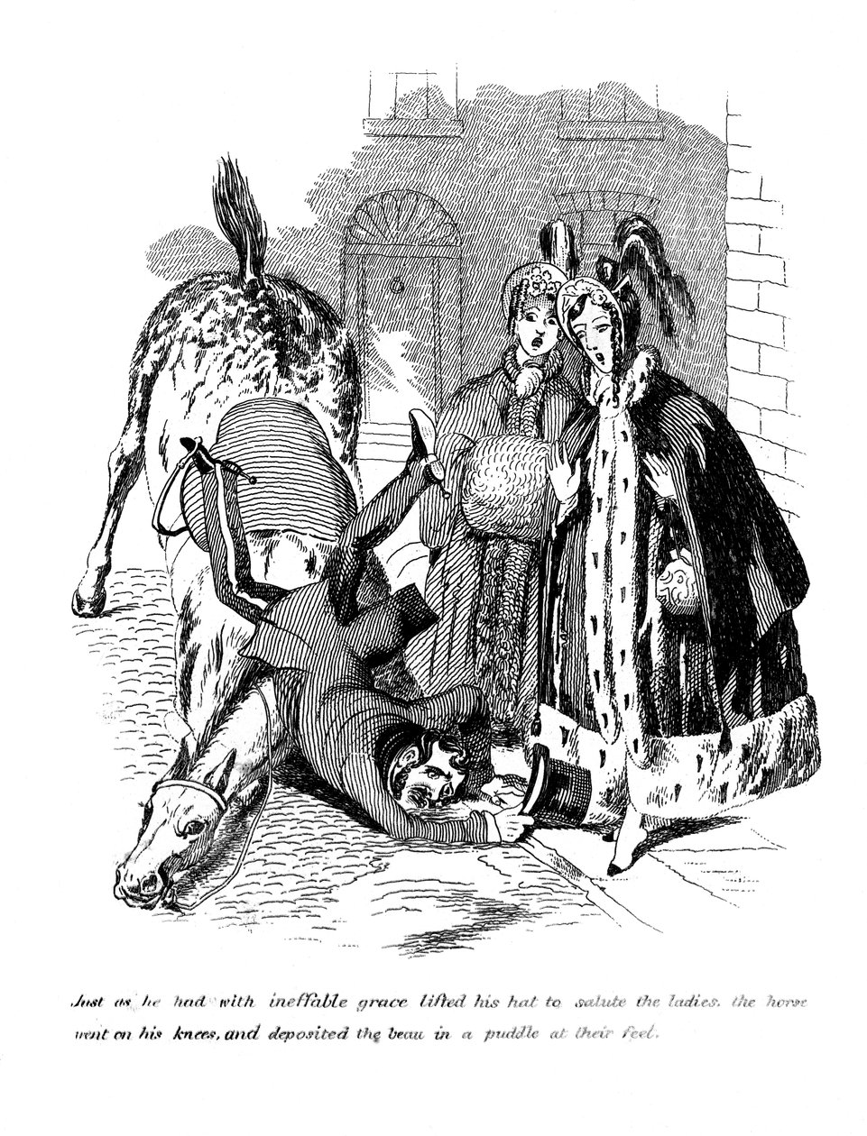 Caricature sur un thème équestre, 19ème siècle - Unbekannt