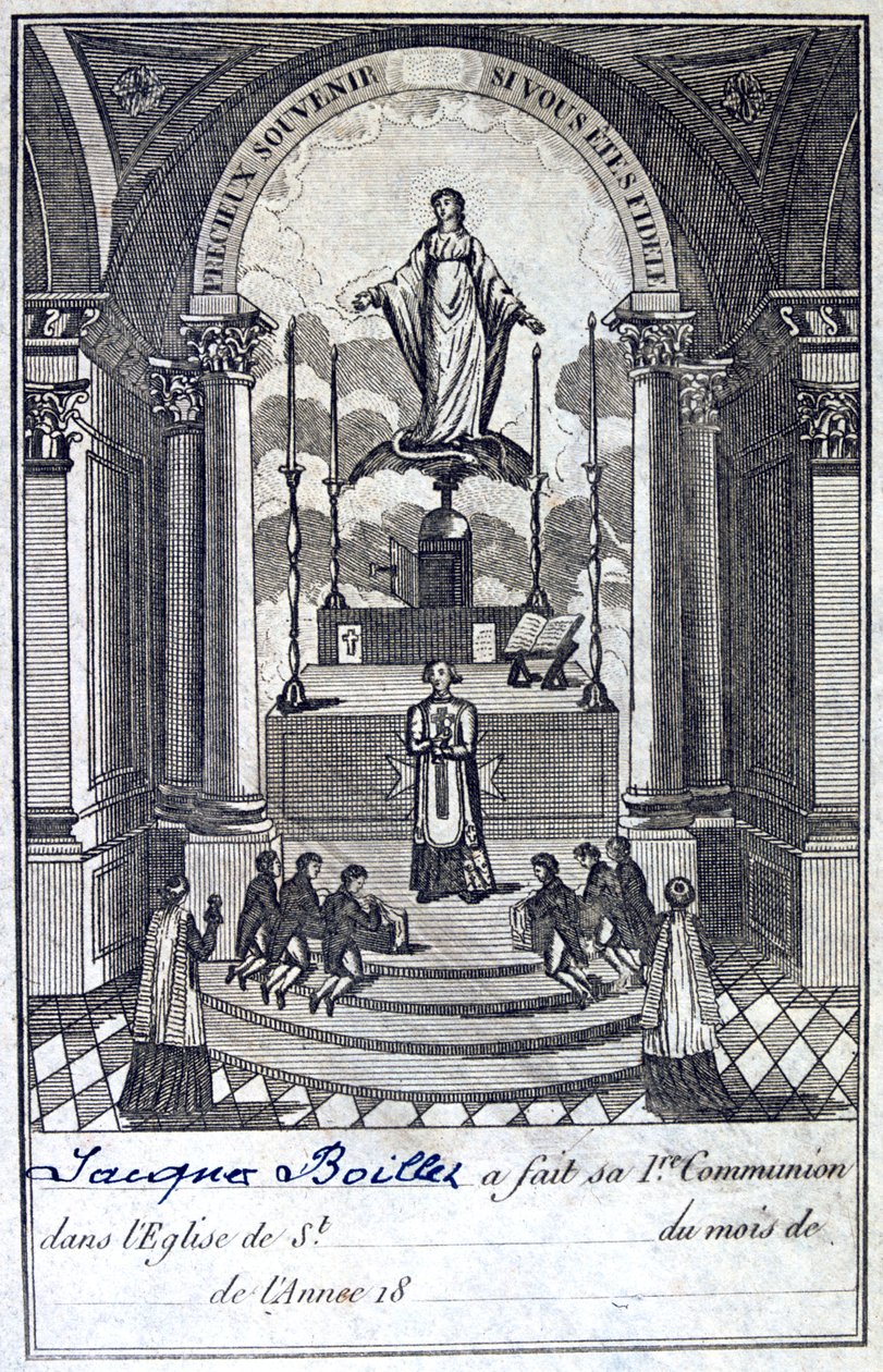 Certificat de communion, 19e siècle - Unbekannt