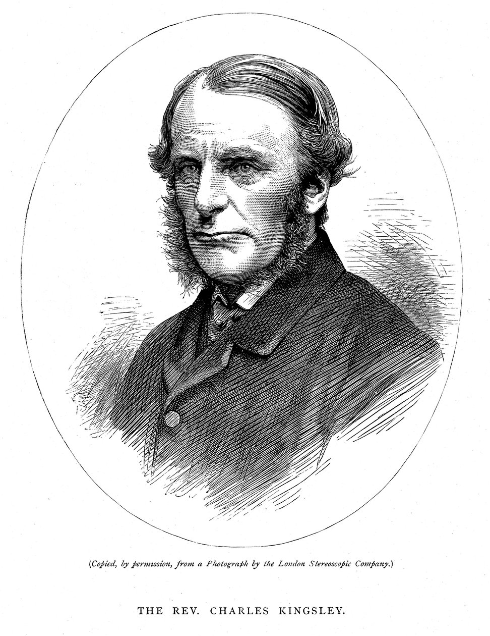 Charles Kingsley, écrivain et clerc britannique, vers 1880 - Unbekannt