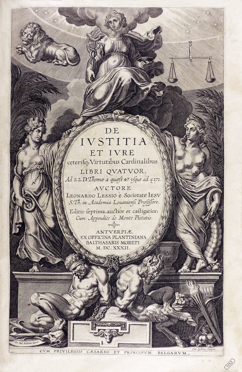 De iustitia et iure par Leonardus Lessius, 1632 - Unbekannt