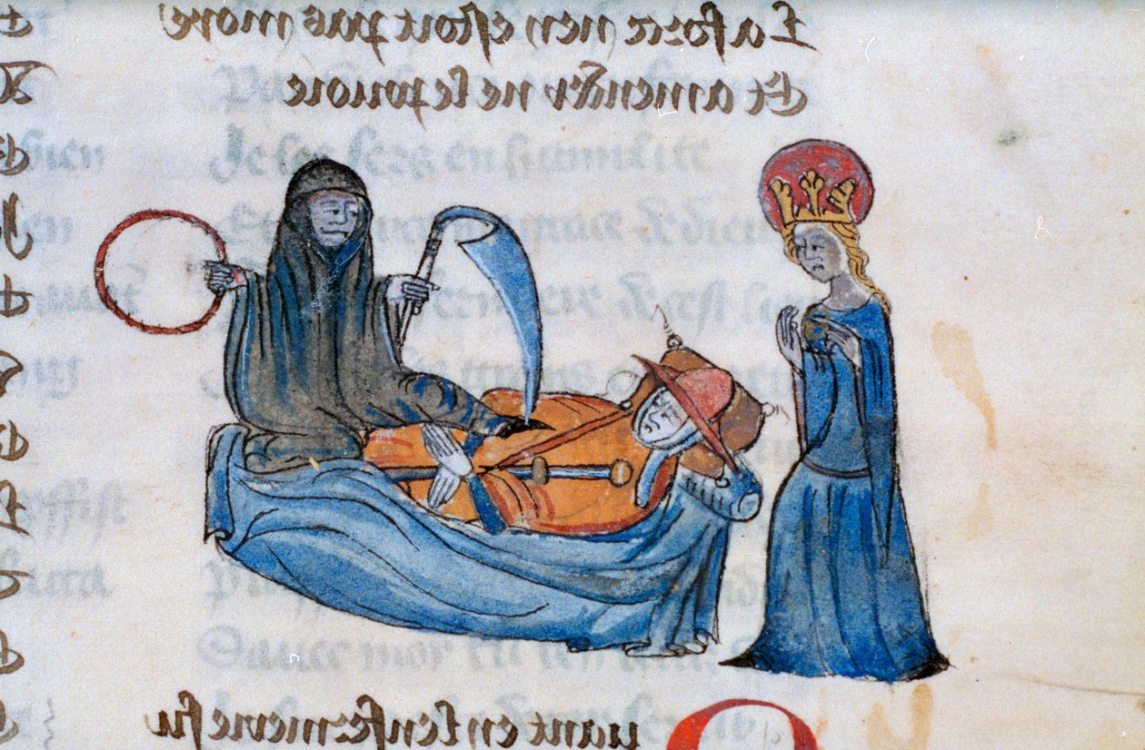 La mort et le mourant, 14ème siècle - Unbekannt