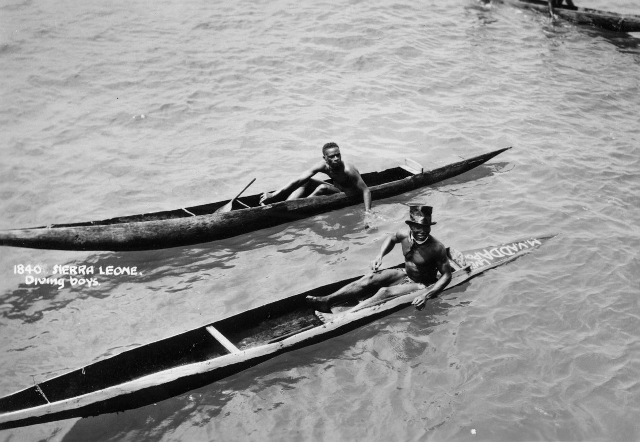 Garçons plongeurs, Sierra Leone, 20ème siècle - Unbekannt