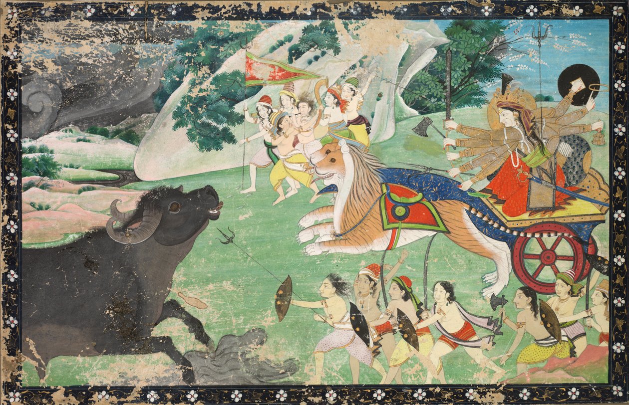 Durga tuant Mahisha, c. 1830 - Unbekannt