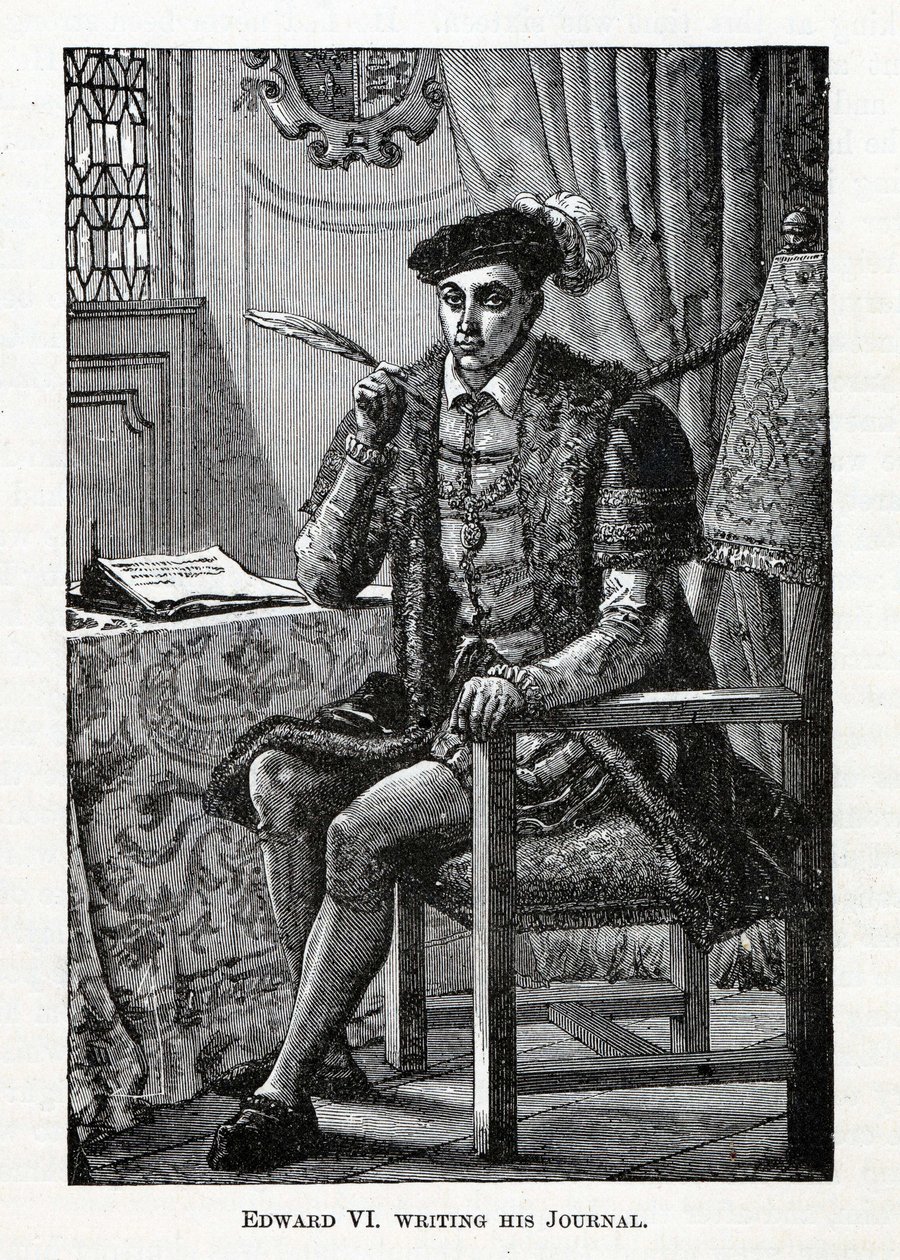 Édouard VI écrivant son Journal, 1882 - Unbekannt
