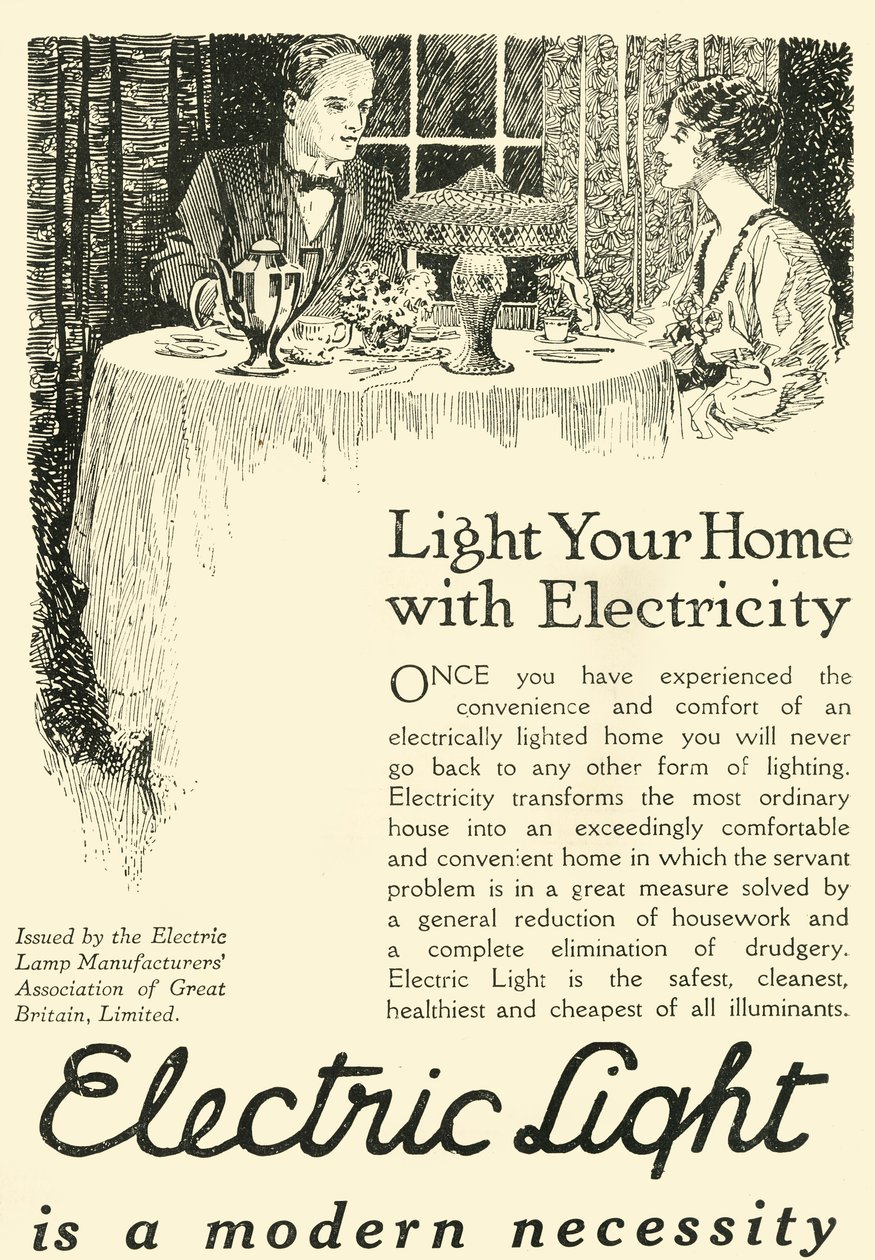 La lumière électrique est une nécessité moderne - Unbekannt