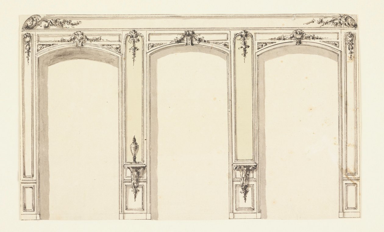 Élévation de mur avec trois niches - Unbekannt