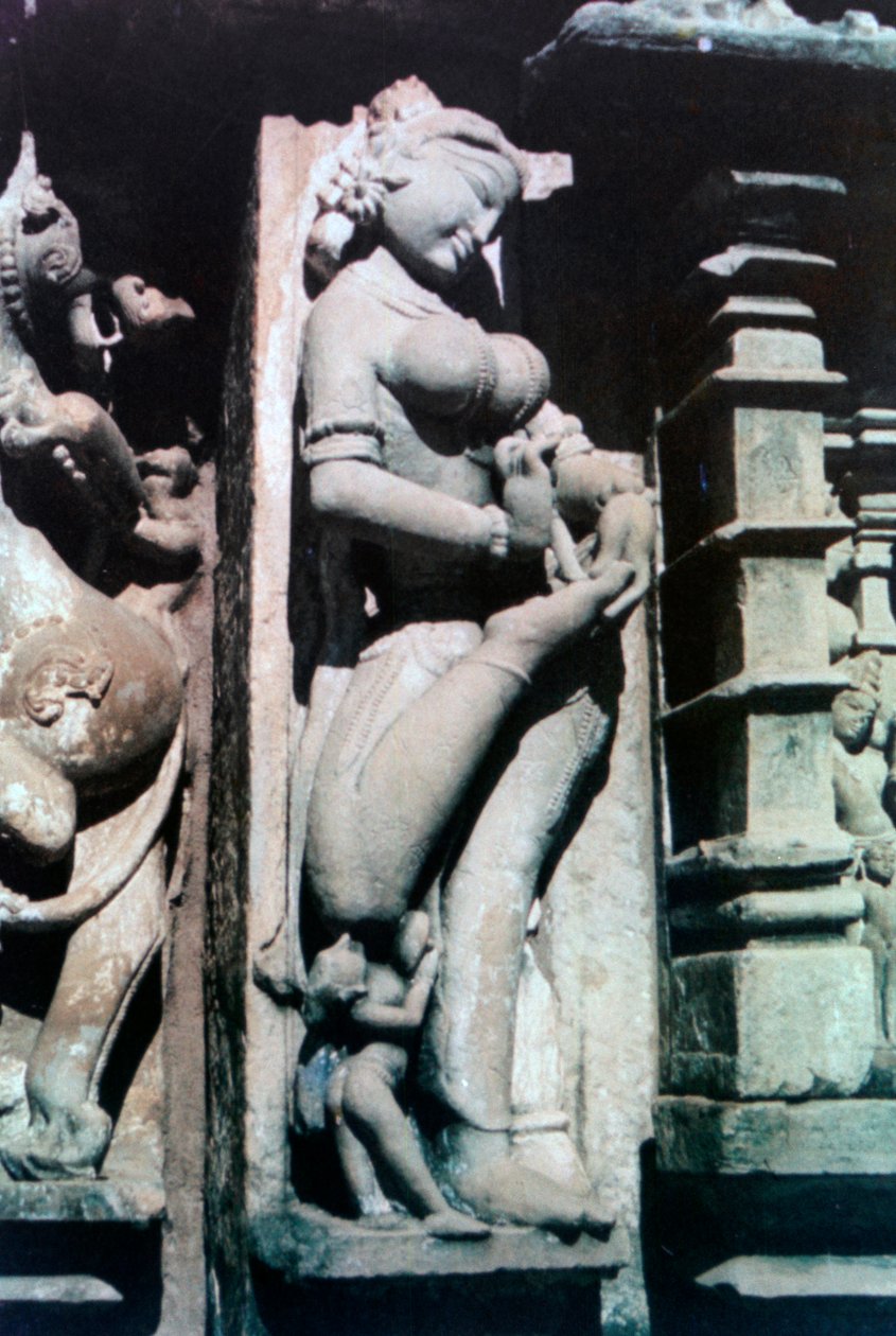 Sculpture érotique, Khajuraho, Inde. c950-1050. 20ème siècle - Unbekannt