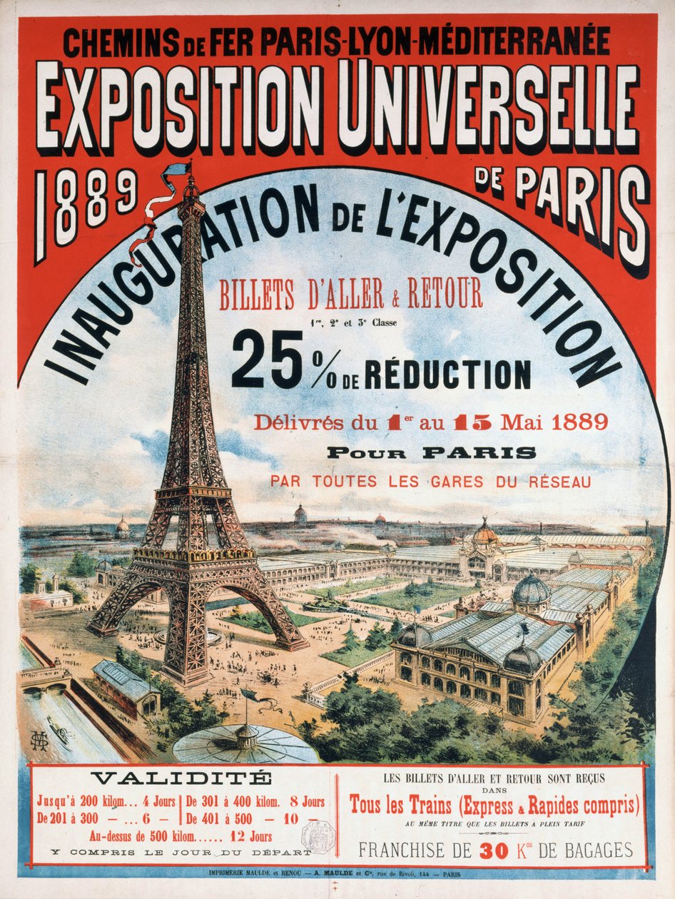 Exposition universelle de 1889, 1889 - Unbekannt