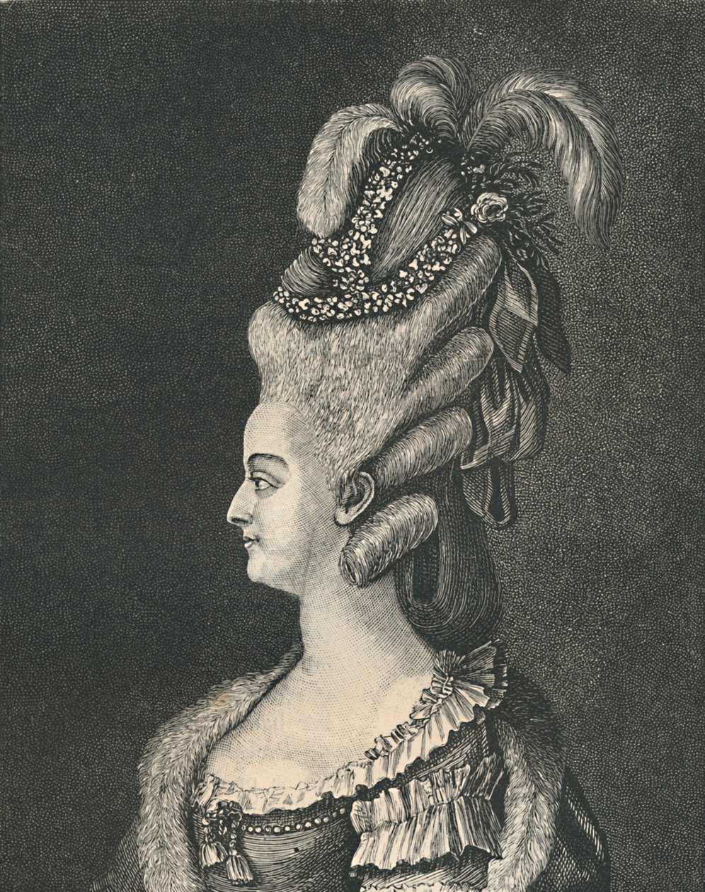 Coiffure féminine : Marie-Antoinette, 1783, 1886 - Unbekannt