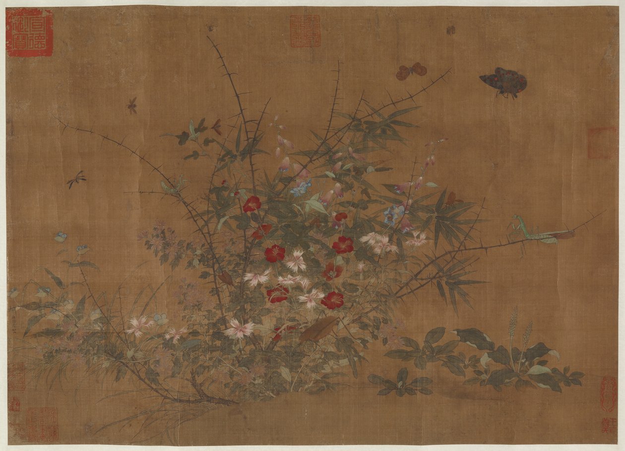 Fleurs et insectes, dynastie Ming, 15ème siècle - Unbekannt