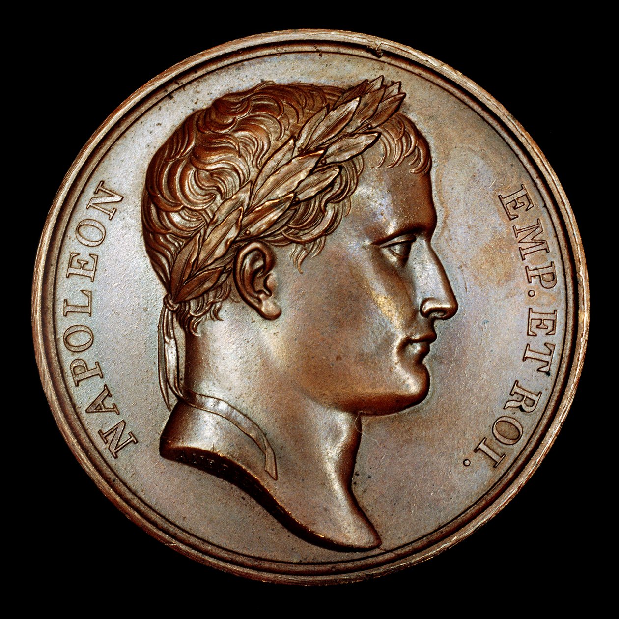 Médaille en bronze française avec buste de Napoléon - Unbekannt