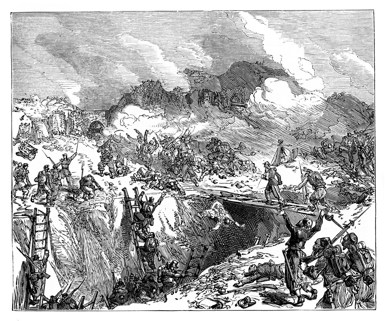Attaque française sur le Malakoff, 19ème siècle - Unbekannt