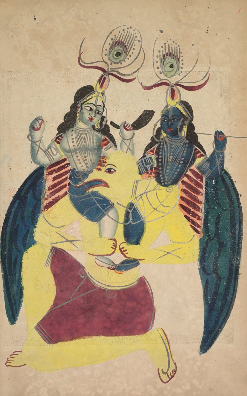 Garuda portant Balarama et Krishna, 1800s - Unbekannt