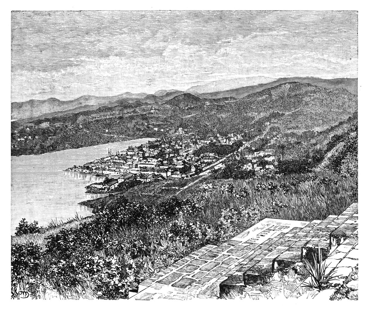 Vue générale de Castries, île de Sainte-Lucie, vers 1890 - Unbekannt