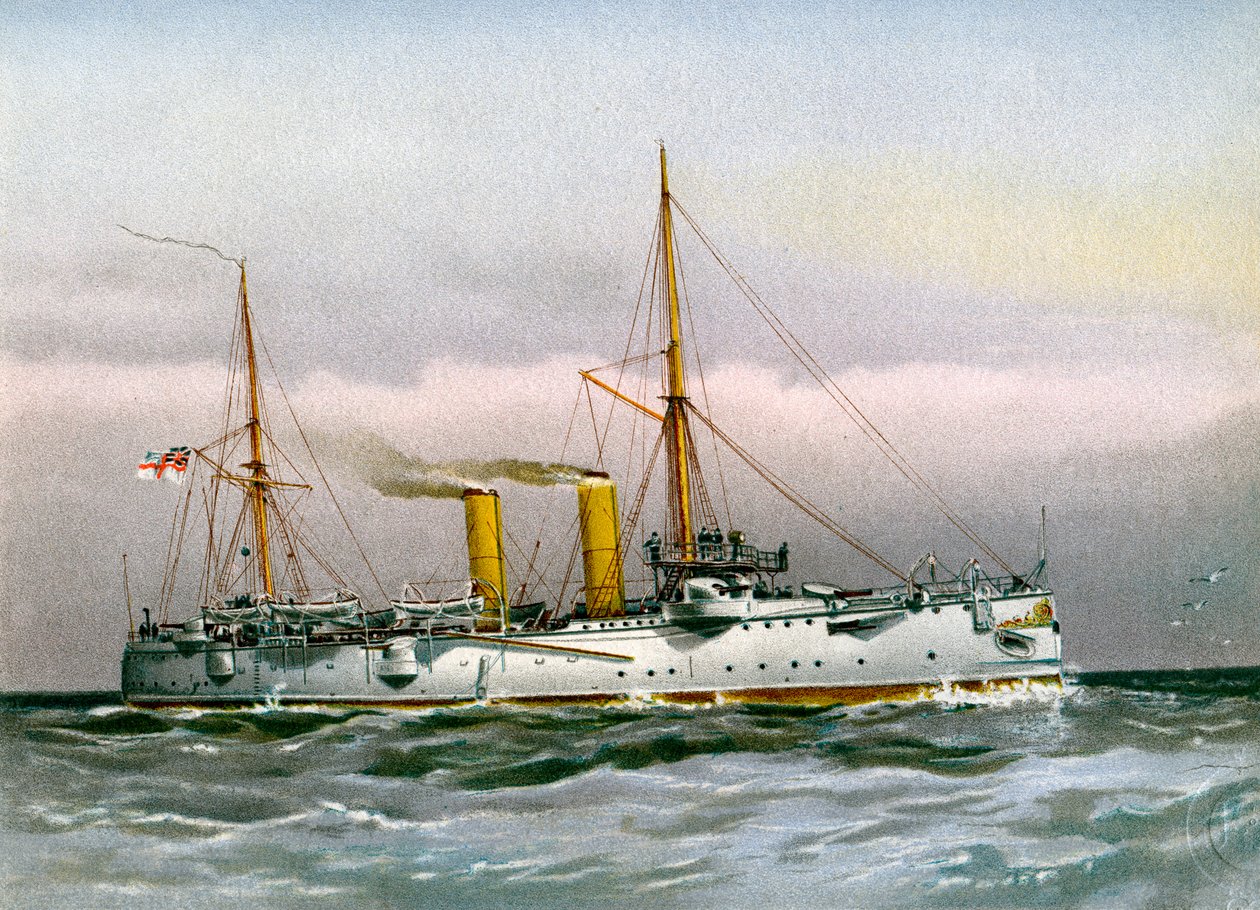 HMS Magicienne, croiseur de 2e classe de la Royal Navy, c1890-c1893 - Unbekannt