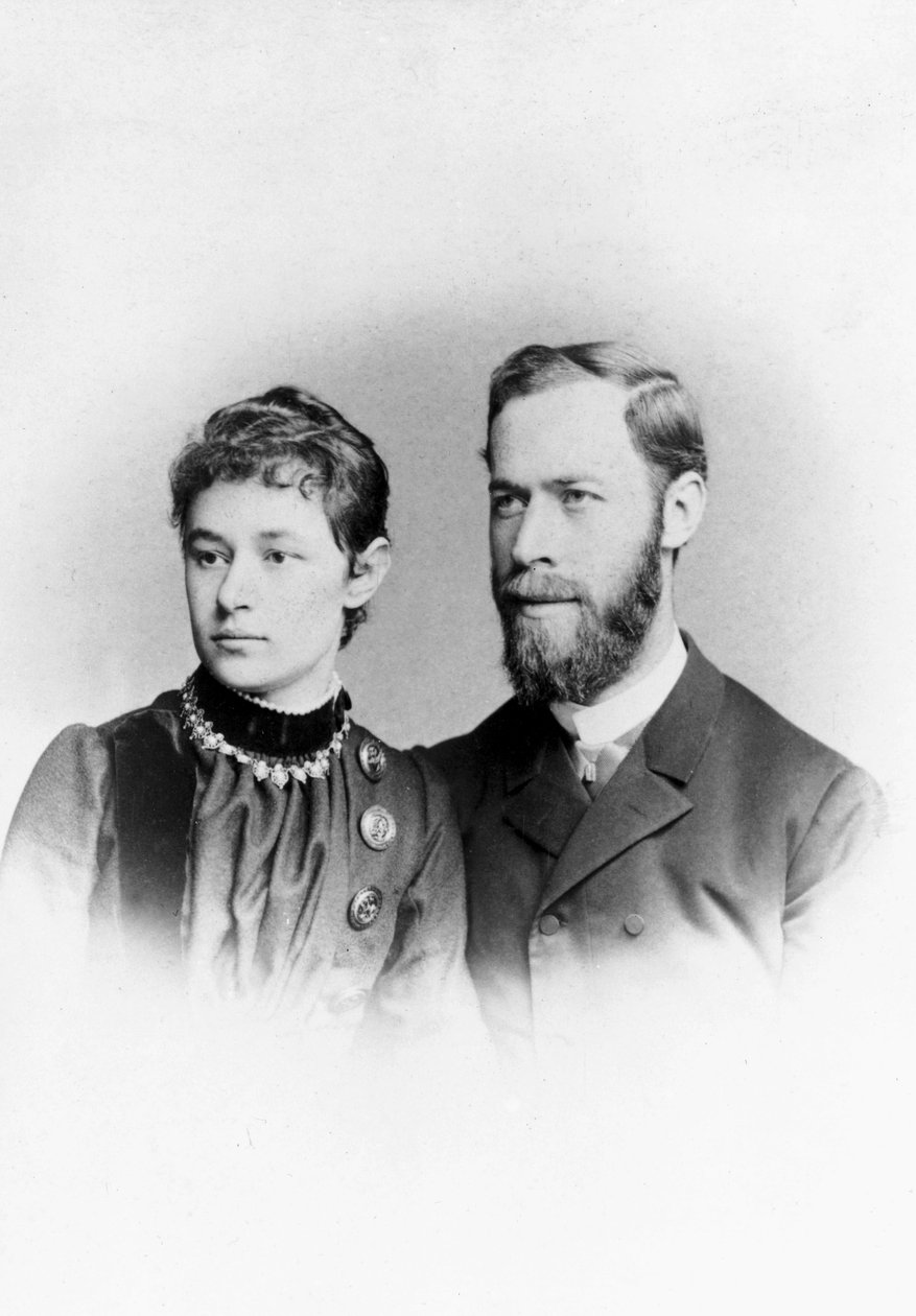 Heinrich Hertz, physicien allemand, avec sa femme Elizabeth - Unbekannt