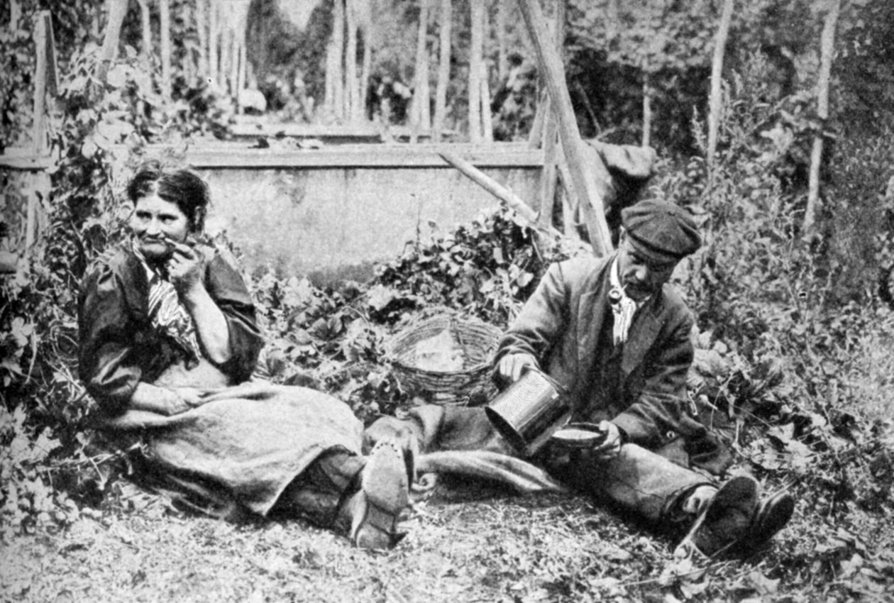 Cueilleurs de houblon, champs de houblon du Kent - Unbekannt