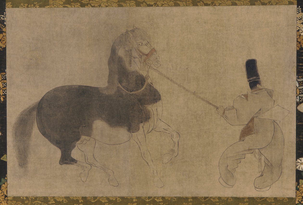 Cheval et assistant, période Momoyama, 1568-1615 - Unbekannt