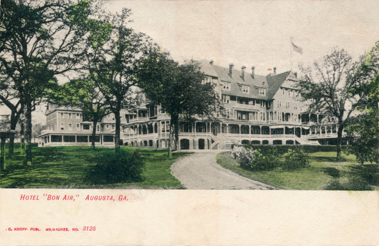 Hôtel Bon Air, Augusta, Géorgie, vers 1910 - Unbekannt