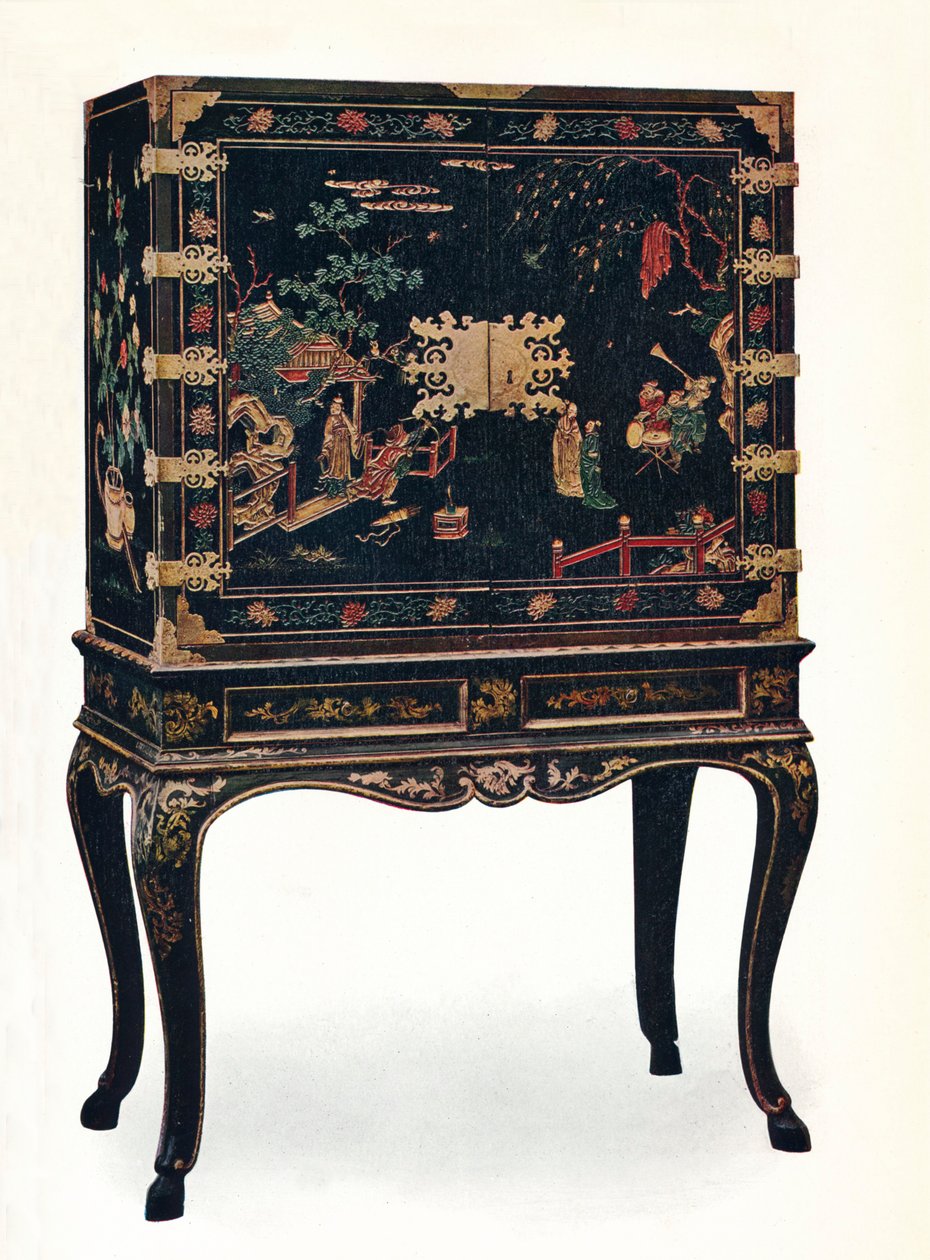 Cabinet laqué incisé - Unbekannt