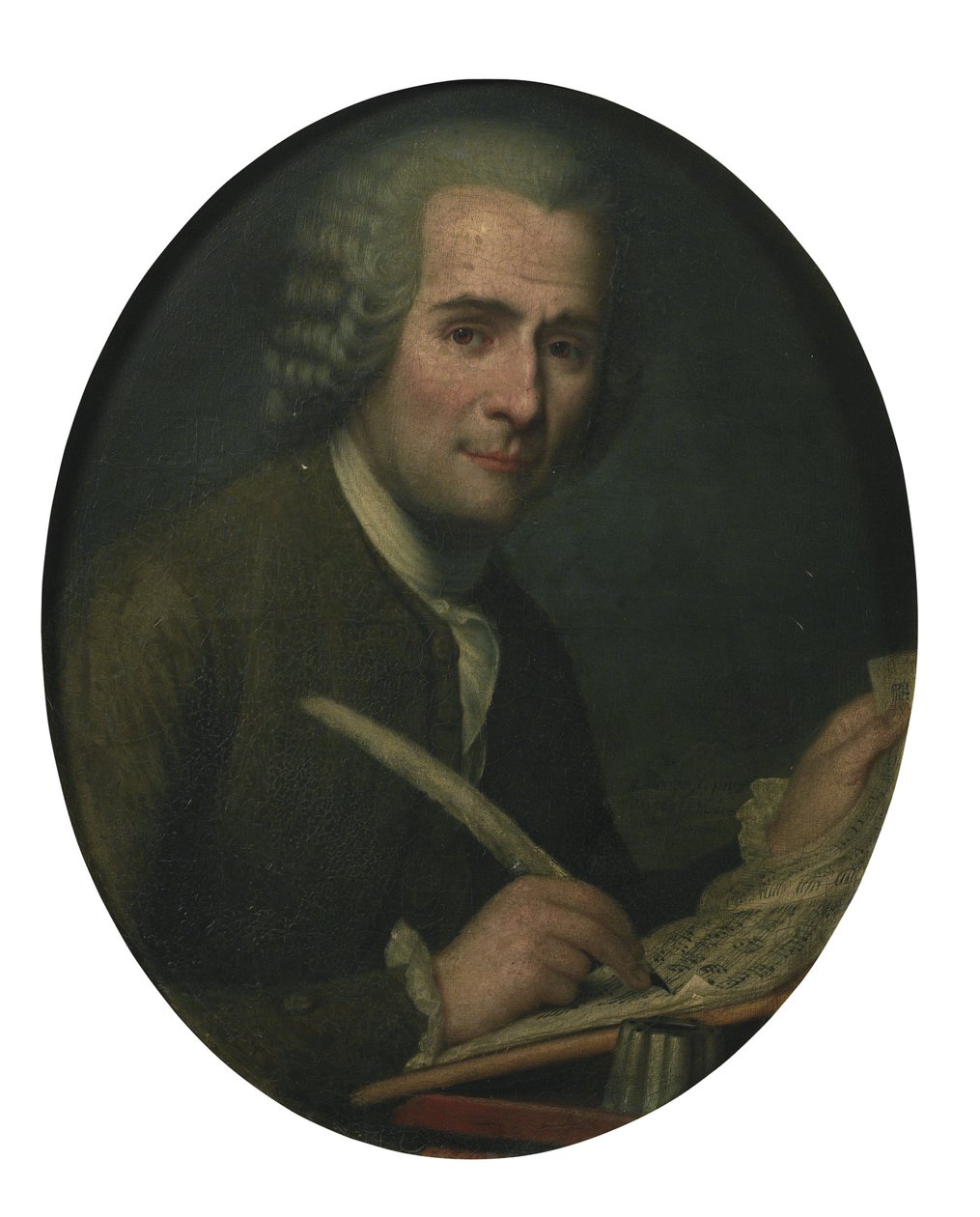 Jean-Jacques Rousseau 1712-1778 écrivant une partition - Unbekannt