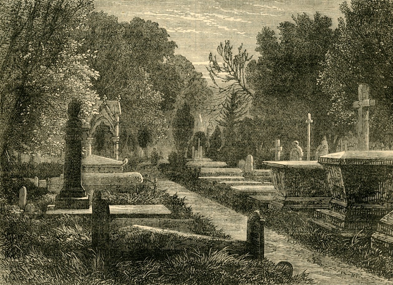 Cimetière de Kensal Green, vers 1876 - Unbekannt