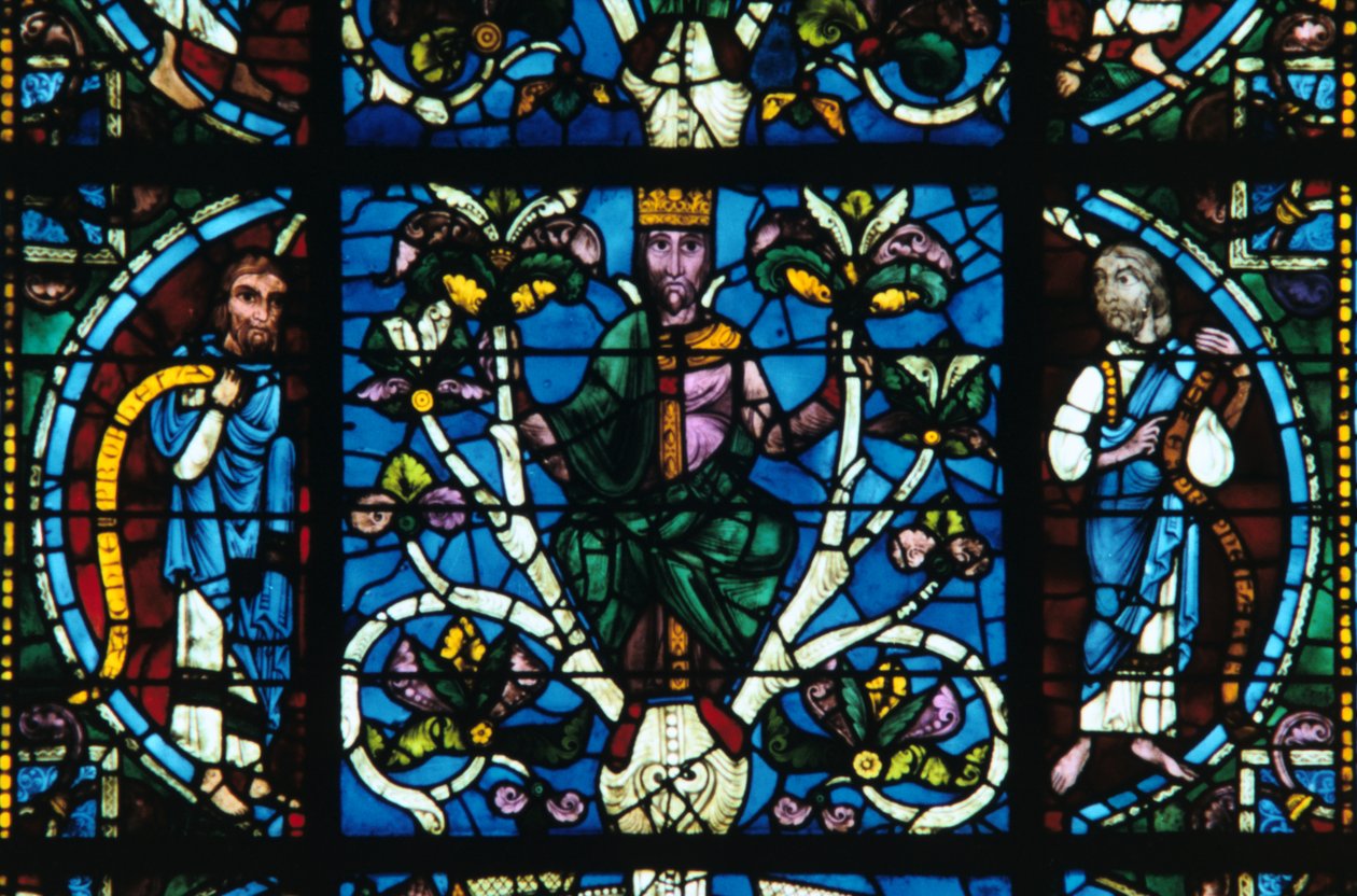 Roi David, vitrail, Cathédrale de Chartres, France, 1145-1155 - Unbekannt