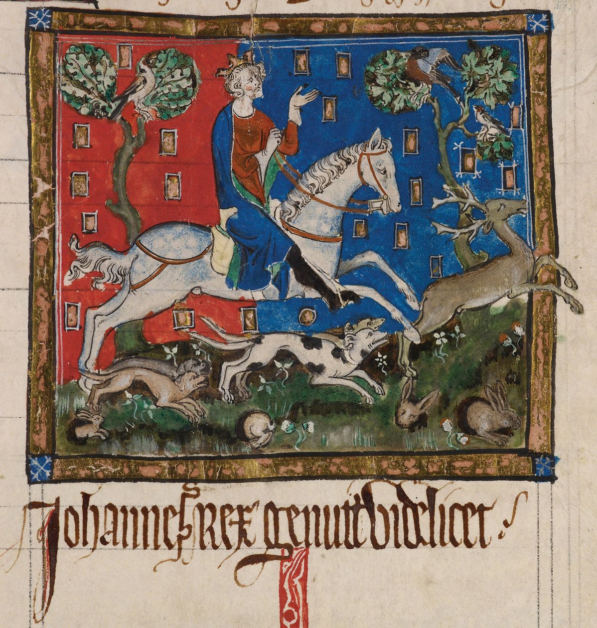 Le roi Jean chassant à cheval, 14e siècle - Unbekannt
