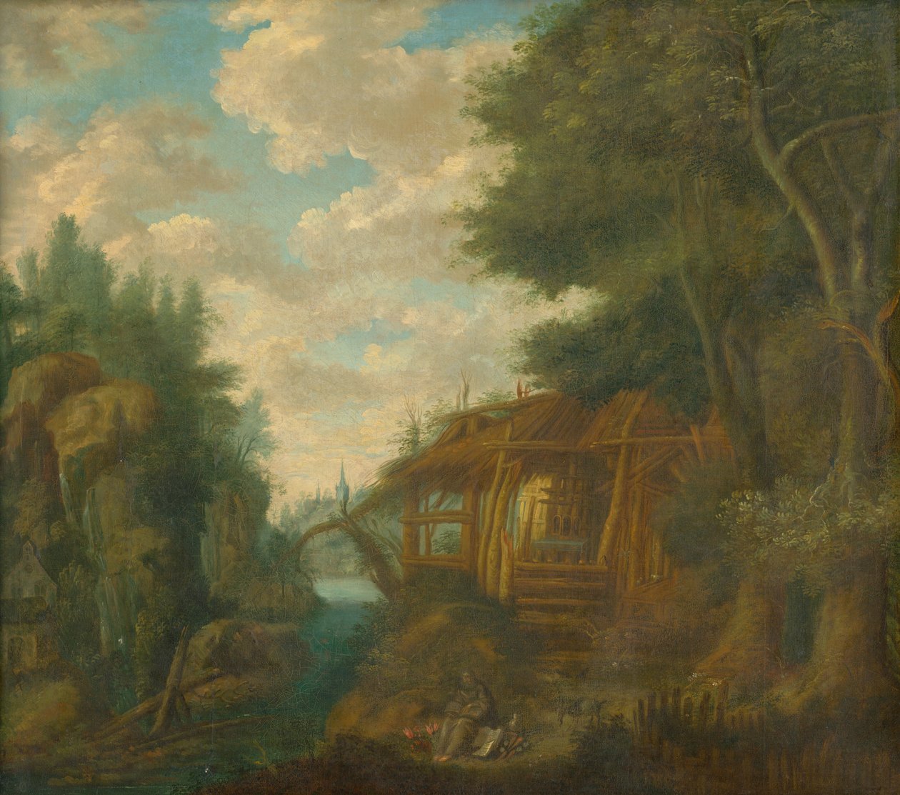 Paysage avec chaumière - Unbekannt