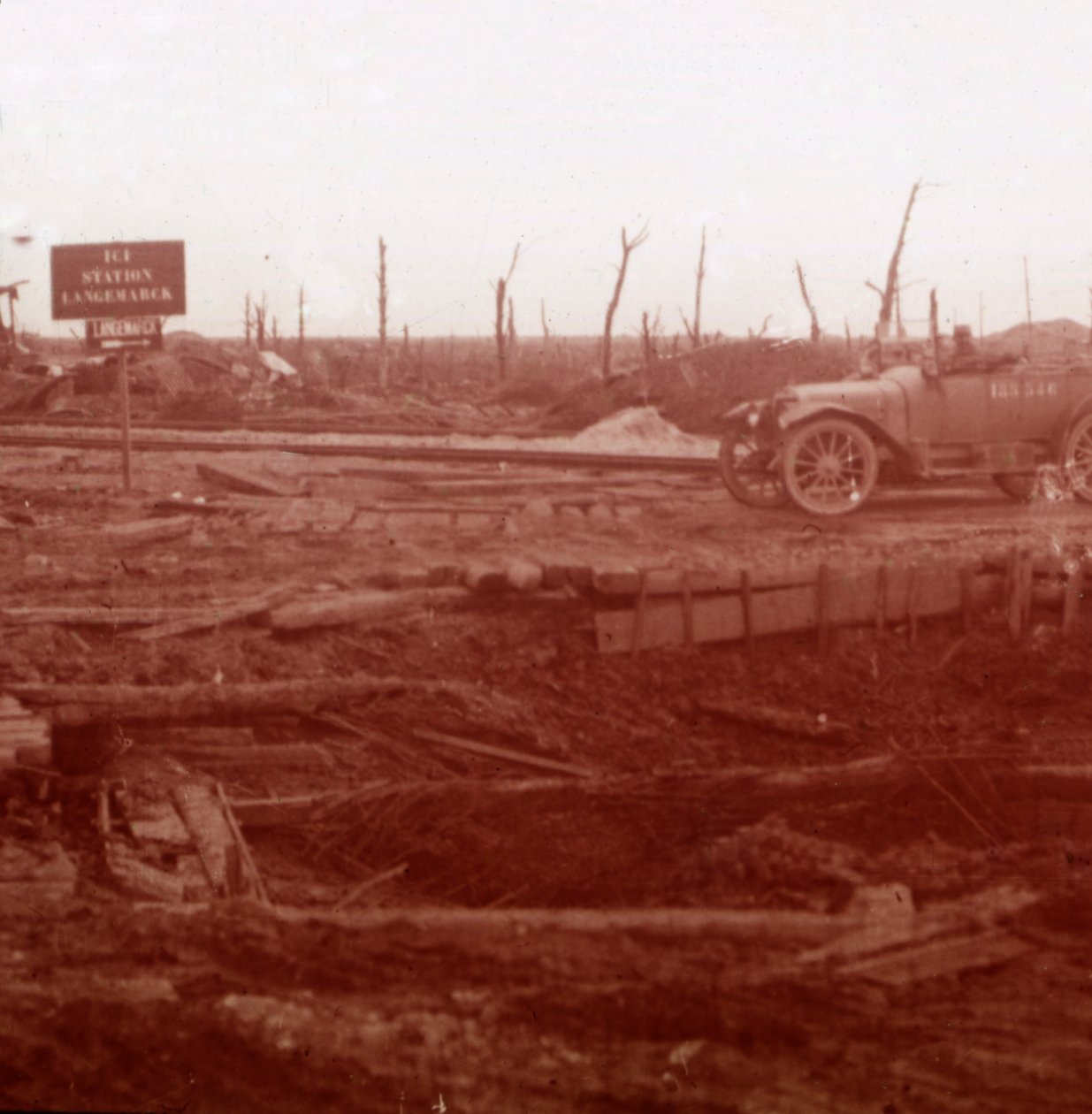 Gare de Langemarck, Flandres, Belgique, vers 1914-1918 - Unbekannt