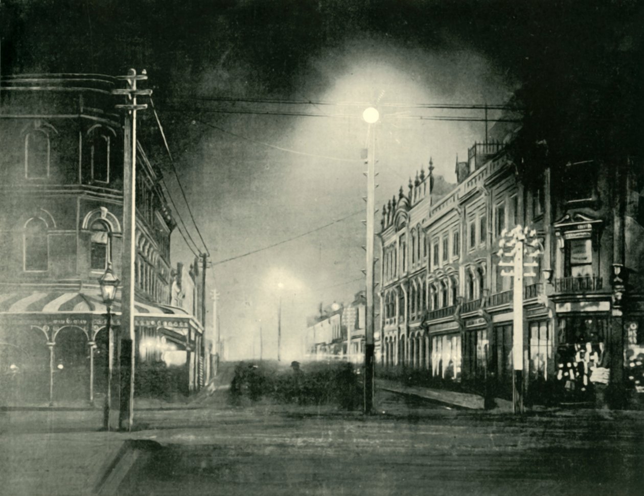 Launceston de nuit, rue Brisbane, 1901 - Unbekannt