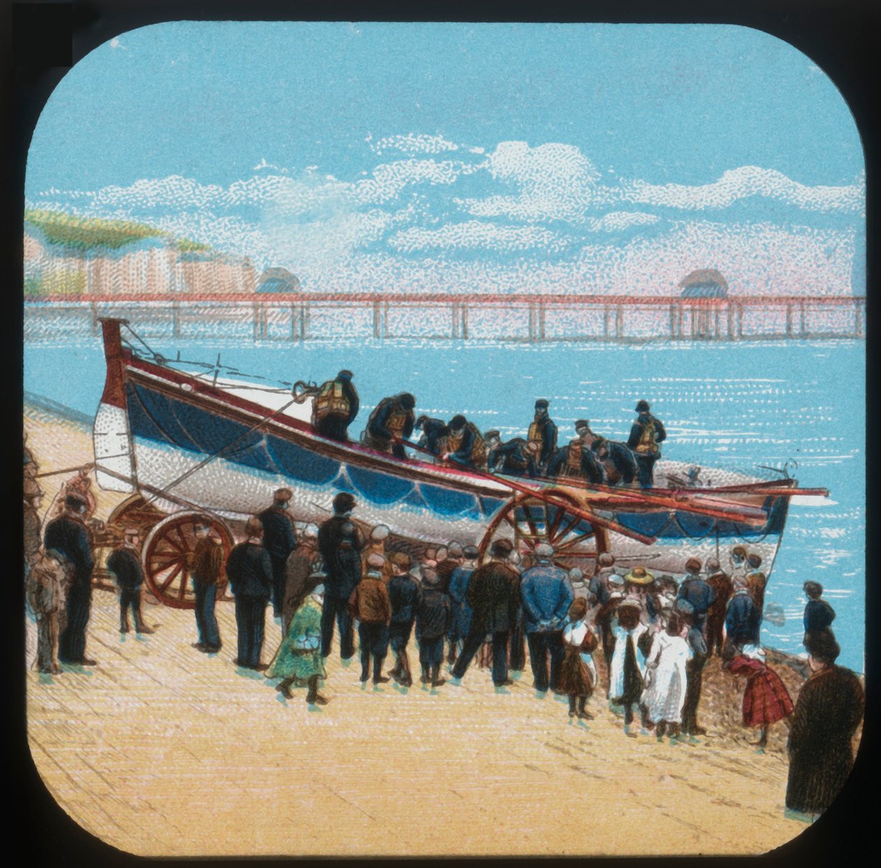 Lancement du canot de sauvetage, vers 1900 - Unbekannt