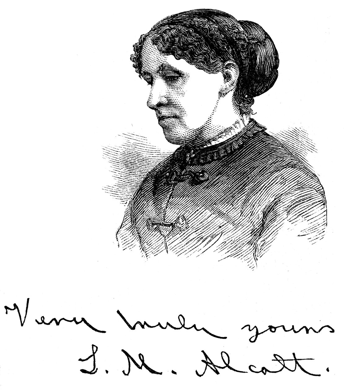Louisa May Alcott 1832-1888, écrivaine américaine, 1875 - Unbekannt