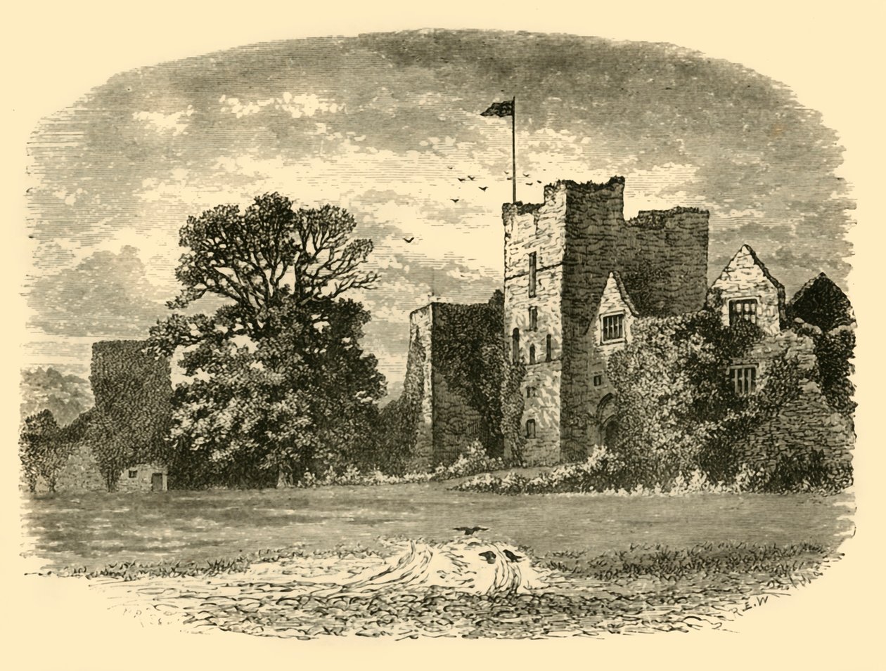 Château de Ludlow depuis la porte d
