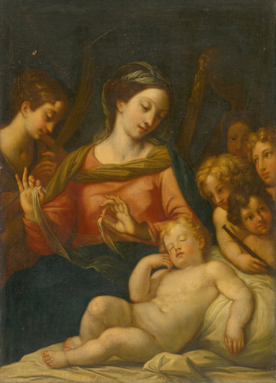 Madonna avec enfant parmi les enfants - Unbekannt