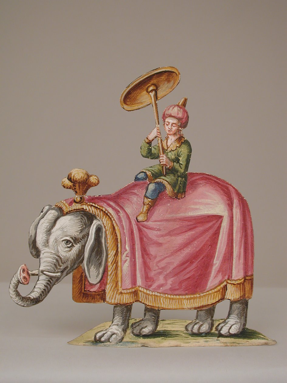 Homme sur éléphant, XVIIIe siècle - Unbekannt