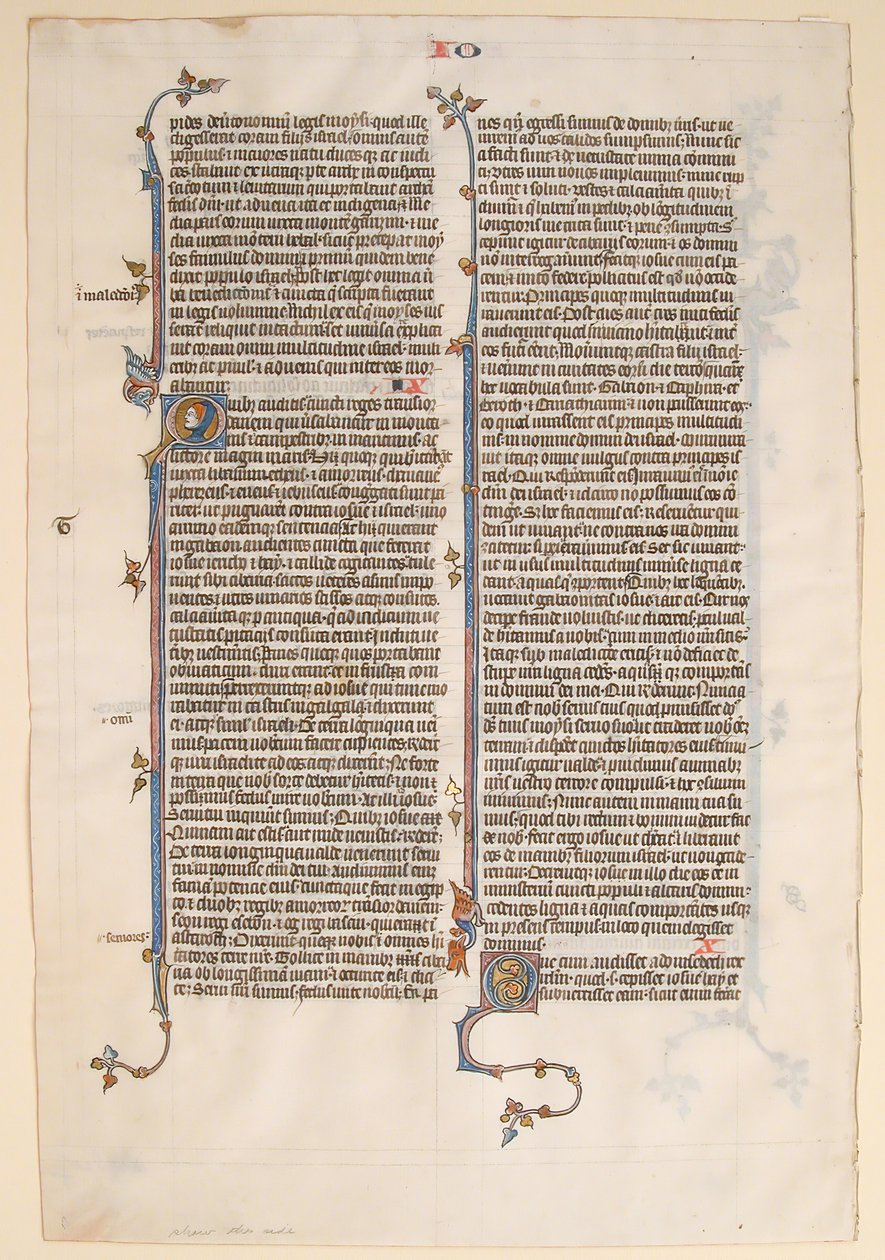Feuille de manuscrit d