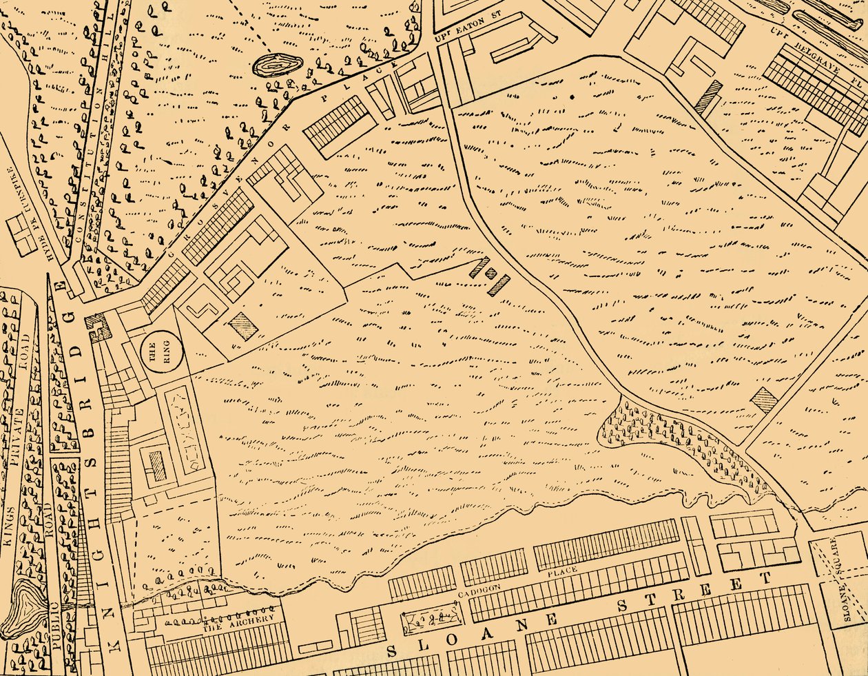 Carte de Belgravia, 1814, vers 1876 - Unbekannt