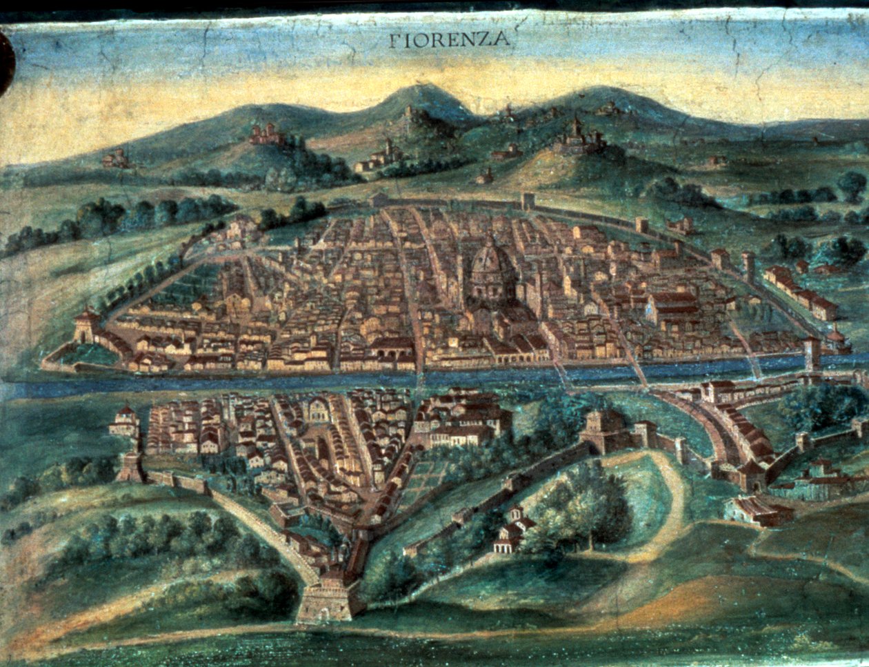Carte de Florence, 15e siècle - Unbekannt